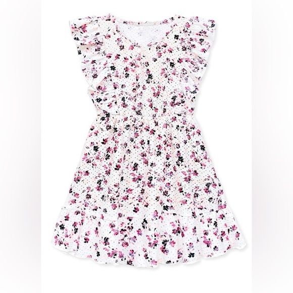 Floral Ruffle Sleeve Summer Dress - Picture 1 of 1